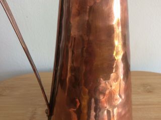Arts And Crafts Hammered Copper Jug.  Very Elegant Shape. 4