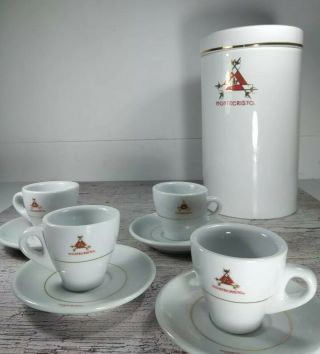 Montecristo White Decanter Coffee Porcelain Deluxe Set Cup Saucer Mib