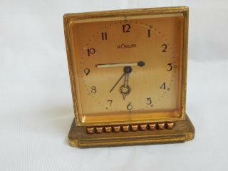 Vintage Jaeger Le Coultre Brass Mantle Or Desk Clock 2002.  (swiss Made)