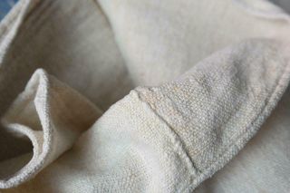 FRENCH HEMP SHEET 1800 ' s HAND SEWN HAND LOOMED ANTIQUE HEMP CHANVRE 71x91 