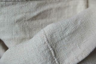 FRENCH HEMP SHEET 1800 ' s HAND SEWN HAND LOOMED ANTIQUE HEMP CHANVRE 67x91 