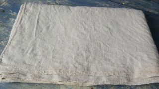 FRENCH HEMP SHEET 1800 ' s HAND SEWN HAND LOOMED ANTIQUE HEMP CHANVRE 67x91 