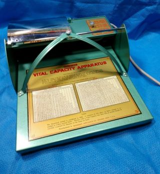 Mckesson Vital Capacity Apparatus Vintage Lung Tester Vitalor