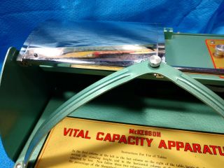 McKesson Vital Capacity Apparatus Vintage Lung Tester Vitalor 3