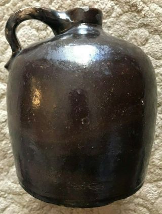 Vintage Brown Glazed Stoneware Whiskey/moonshine Jug