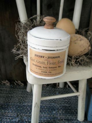 Antique Pantry Tin Coal And Grain Label