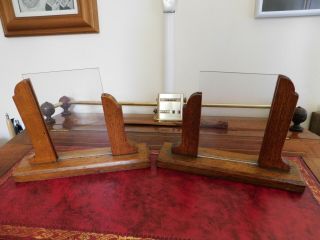 Pair Art Deco Oak Photo Frames.