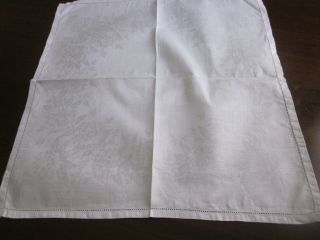 Set Of Six Vintage Irish Linen Damask Napkins