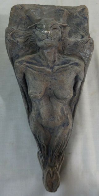 Contemporary Plaster Corbels Macabre Demon Depiction Signed & Dated 3