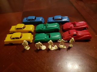 8 Marx Service Station Cars And Figures