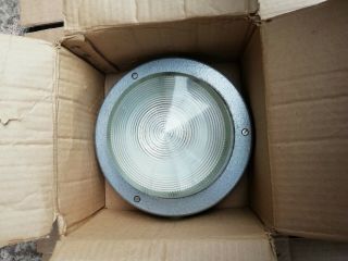 Vintage British Industrial Bulkhead Light G.  E.  C F64040 Nos