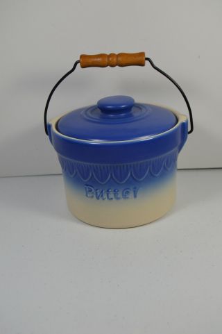 Large Ceramic Butter Tub With Lid And Handle