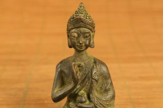chinese old bronze tibetan buddha statue figure collect table decoration 2