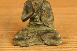 chinese old bronze tibetan buddha statue figure collect table decoration 3