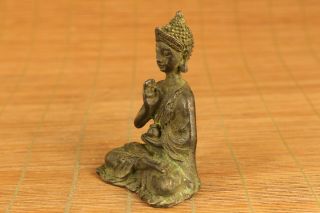 chinese old bronze tibetan buddha statue figure collect table decoration 4