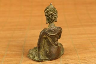 chinese old bronze tibetan buddha statue figure collect table decoration 5