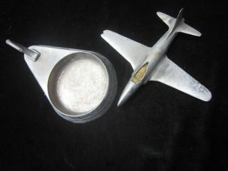 Vintage Jet Airplane Plane Desk Ashtray Ash Tray Old Rare Pilot Air Force Navy