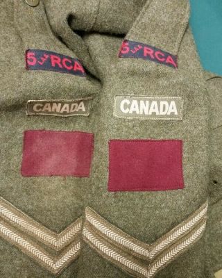 WW2 5LAA RCA - Royal Canadian Artillery Battle Dress With Letters 3