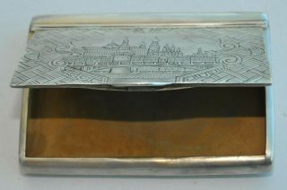 WWII WAR RUSSIAN SOVIET 875 SILVER CIGARETTE CASE ARMY GENERAL AWARD ORDER MEDAL 9