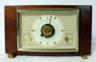 Art Deco Mid Century Modern Airguide Barometer Thermometer