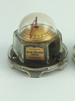 Art Deco Mova Thermometer and Barometer LI York ca 1920 ' s 4