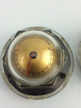 Art Deco Mova Thermometer and Barometer LI York ca 1920 ' s 9