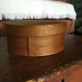 Antique American Primitive Round Wooden Pantry Box