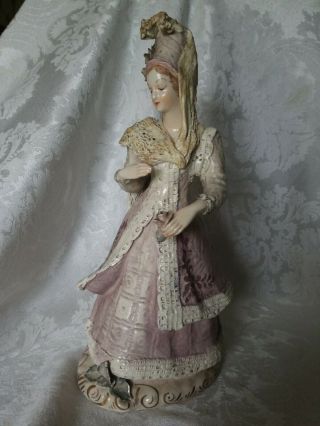 Large Vintage Rare Cordey Lady Figurine in Mauve 14 