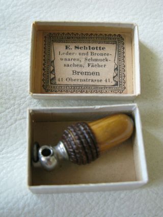 Antique Victorian Chatelaine Treen Wood Acorn Mechanical Pencil E SCHLOTTE 2