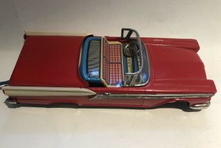 Vintage 1950 ' s Tin Lithograph Ford Skyliner Car with remote from Japan 5