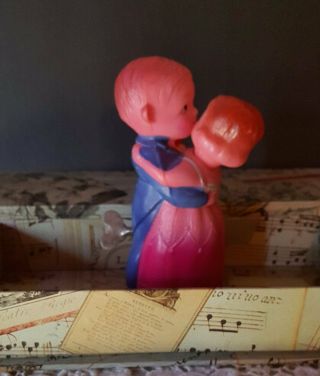 Vtg.  Lovely Celluloid Wind Up Dancing Couple - Occ.  Japan - W Key - Mib