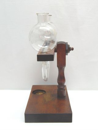 Antique 19th C.  Laboratory Scientific Wood & Glass Apparatus Instrument 4