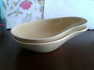 Eva Zeisel Red Wing Town & Country 2 - 6 " Comma Berry Sauce Bowls Sand