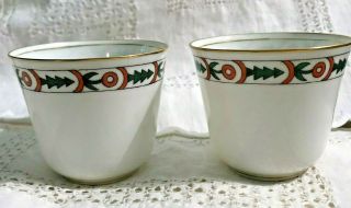 RARE ANTIQUE BEAR MARK J.  H.  V.  RUSSIA KORNILOW KORNILOV BROS 2 DEMI CUPS 2