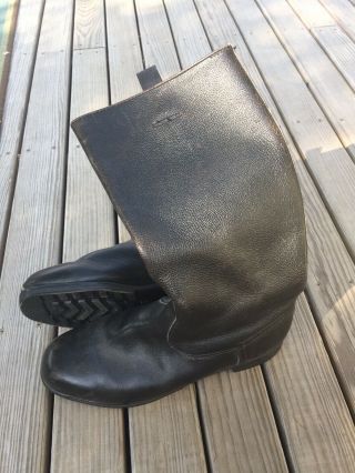 East German Officer Field Boots Extra Large Size 31.  5 Size 12.  5 Us