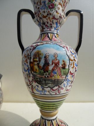 A O.  FRILLICI GUALDO TADINO ITALY CERAMIC VASES HAND PAINTED 4