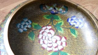 Antique Cloisonne Bowl,  19th century Floral Design 5