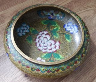 Antique Cloisonne Bowl,  19th century Floral Design 6