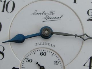 ILLINOIS 16 SIZE SANTA FE SPECIAL 21 JEWELS DIAL,  RUNNING EXAMPLE 3