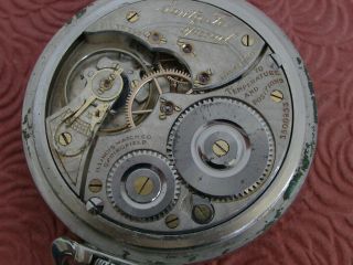 ILLINOIS 16 SIZE SANTA FE SPECIAL 21 JEWELS DIAL,  RUNNING EXAMPLE 5