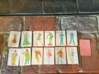 Vtg 1960s Fairchild OLD MAID Card Game COMPLETE w/ Rules EUC Great Images 2