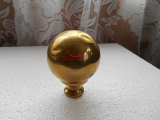 Victorian Salvaged Reclaimed 2.  1/4 Brass Bed Knob,  Finial