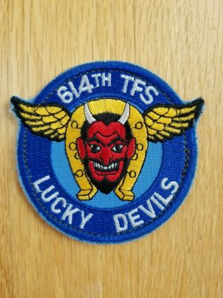 Usaf Patch - 614th Tactical Fighter Squadron,  Torrejón Ab,  Spain,  1989 (f - 16c/d)