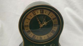 Jaeger Petite Neuchateloise Swiss Desk Clock Alarm Forest Green for Restoration 4