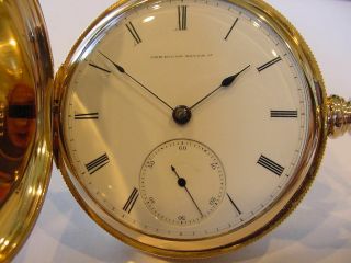 MAGNIFICENT 18K GOLD 1863 WALTHAM HUNTER MODEL 1860 INCREDIBLE WATCH WOW 5