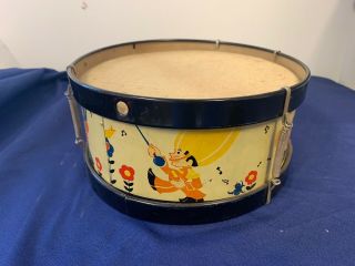 Vintage Ohio Art Tin Lithograph Children ' s Drum 3