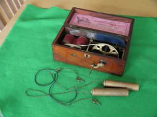 Antique Magneto Electric Shock Quack Therapy Machine With Probes