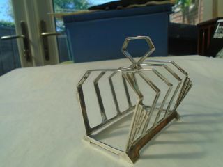 Stylish Deakin & Francis solid silver Art Deco toast rack Birmingham 1932 LOOK 3