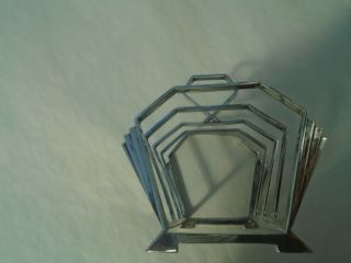 Stylish Deakin & Francis solid silver Art Deco toast rack Birmingham 1932 LOOK 6