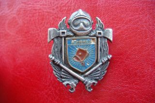Extremely Rare France Acheres Scuba Diver Specialist Silver Pin Badge